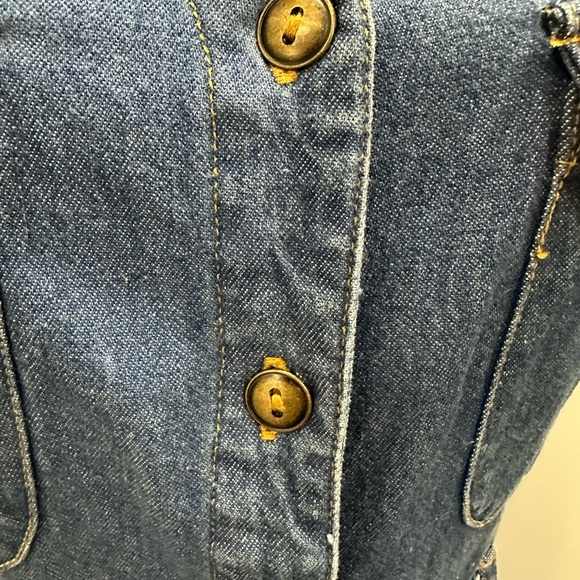 Denim Midi Button Down Dress Coastal Cowgirl - Picture 3 of 6